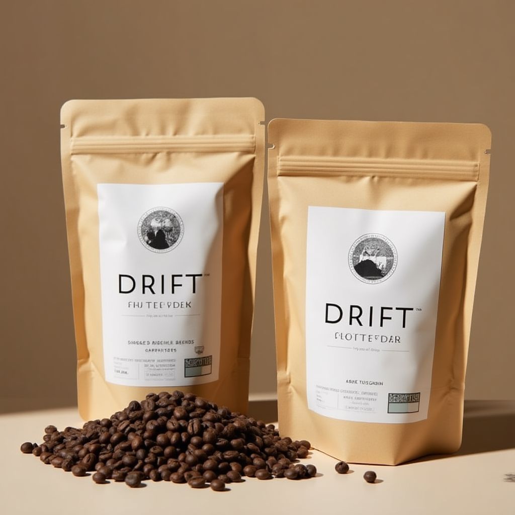 Signature coffee blends in branded packaging
