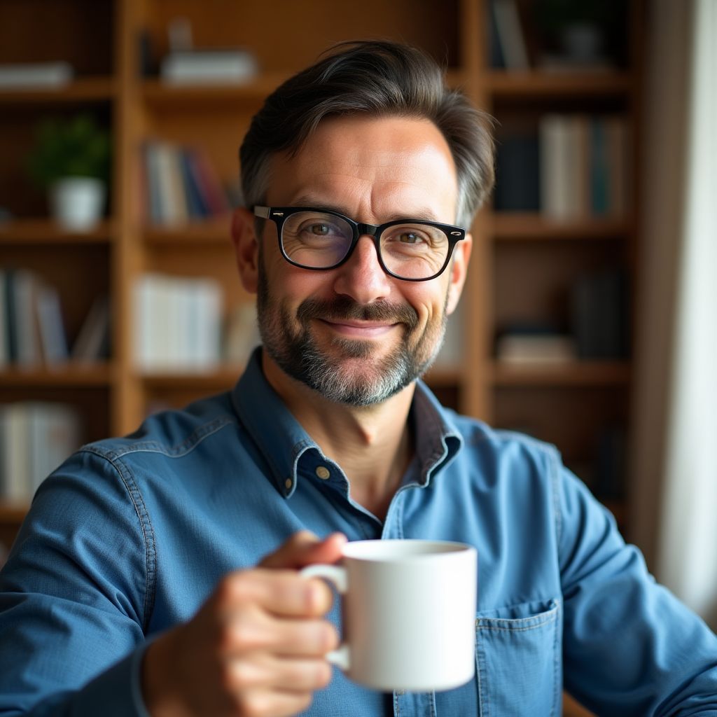 Portrait of Michael Sanderson, loyal customer